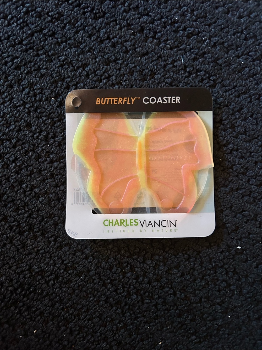 Charles Viancin Butterfly 🦋 Coaster - Peach/Pink / Yellow Gradient